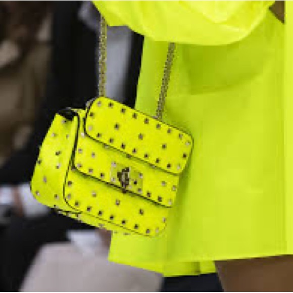Valentino Neon Green Micro Rockstud Spike It Shoulder Bag - Picture 6 of 6